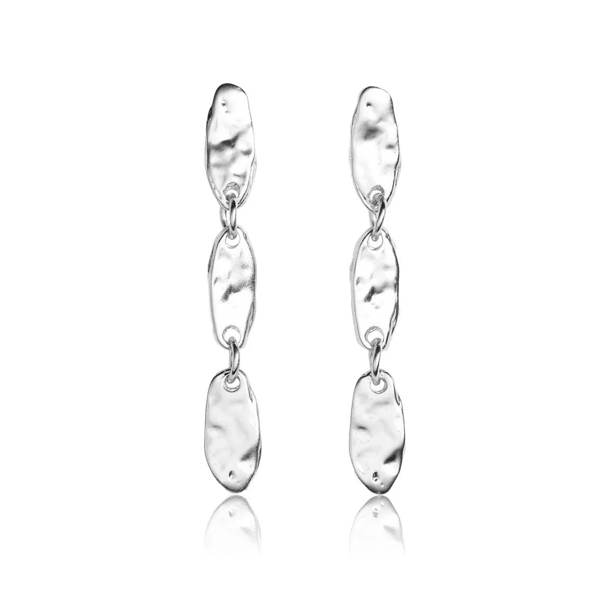 Textured Linear Drop Earrings