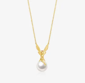 THIALH - DATURA • ASTRA - 18K Yellow Gold L size Pink Sapphire and Pearl Necklace