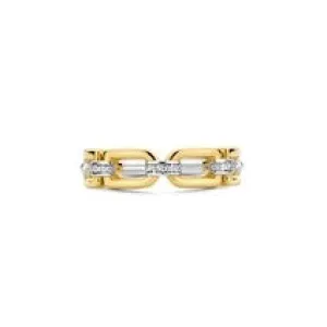 Ti Sento Milano Two-Tone Contemporary Style Ring 12321ZY/56