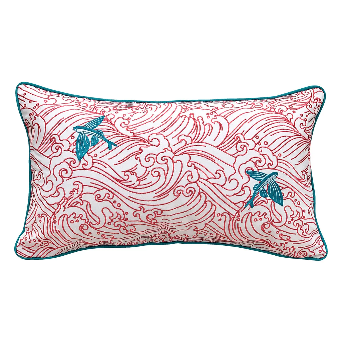 Trop Punch Coral Waves & Fish Indoor Outdoor Pillow