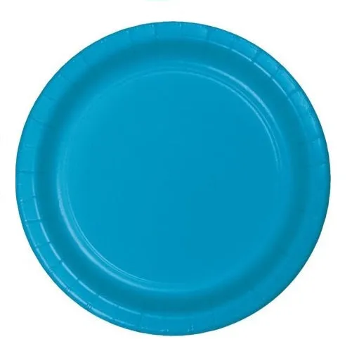 Turquoise 9" Paper Plates | 24ct