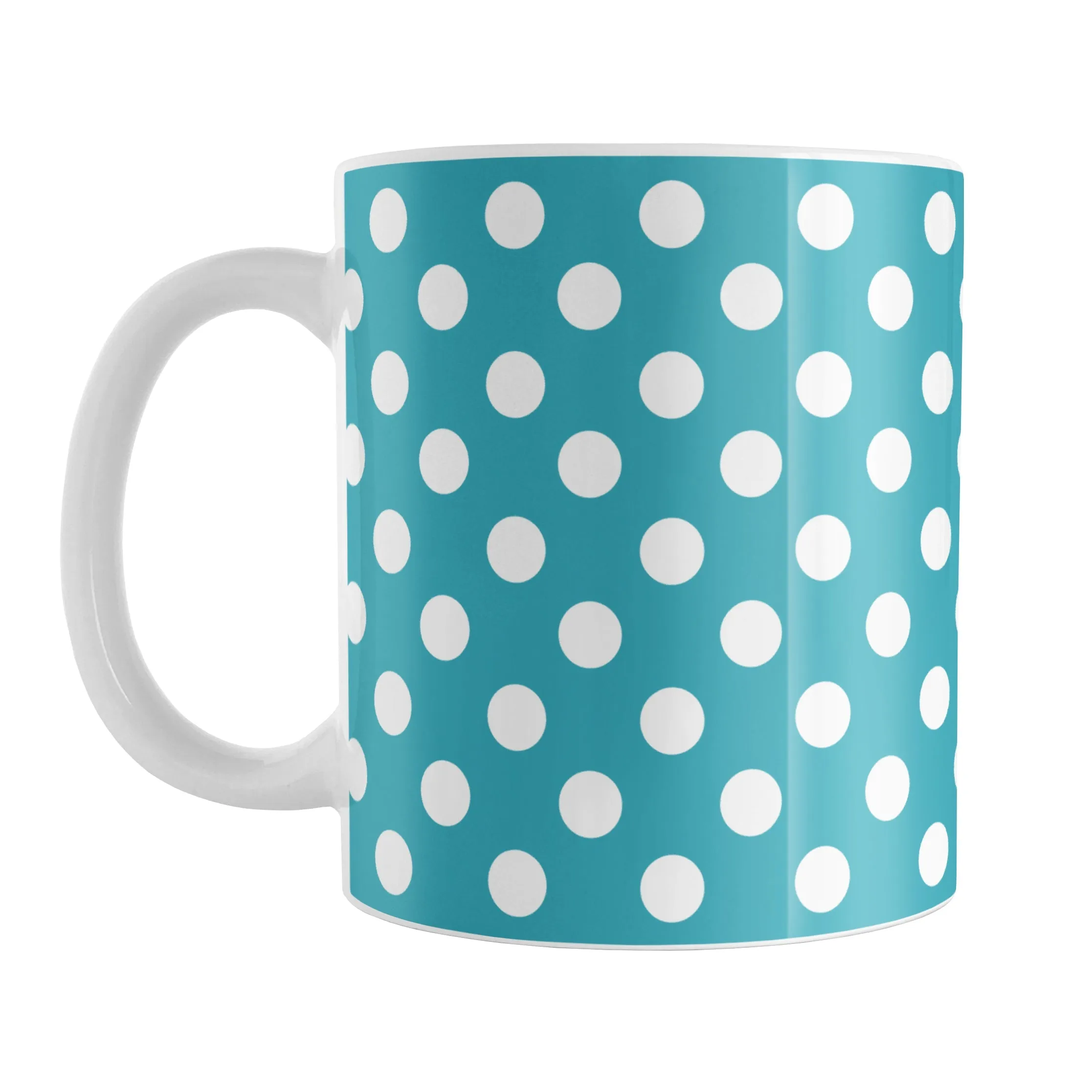 Turquoise Polka Dot Mug