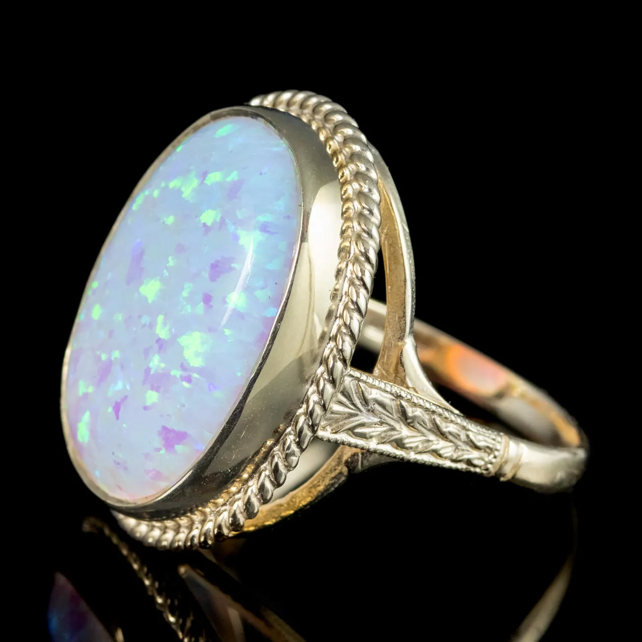 Victorian Style Opal Cocktail Ring 15ct Opal