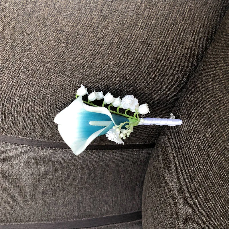 Wrist Corsage Prom Boutonniere Artificial Flowers Calla Lily