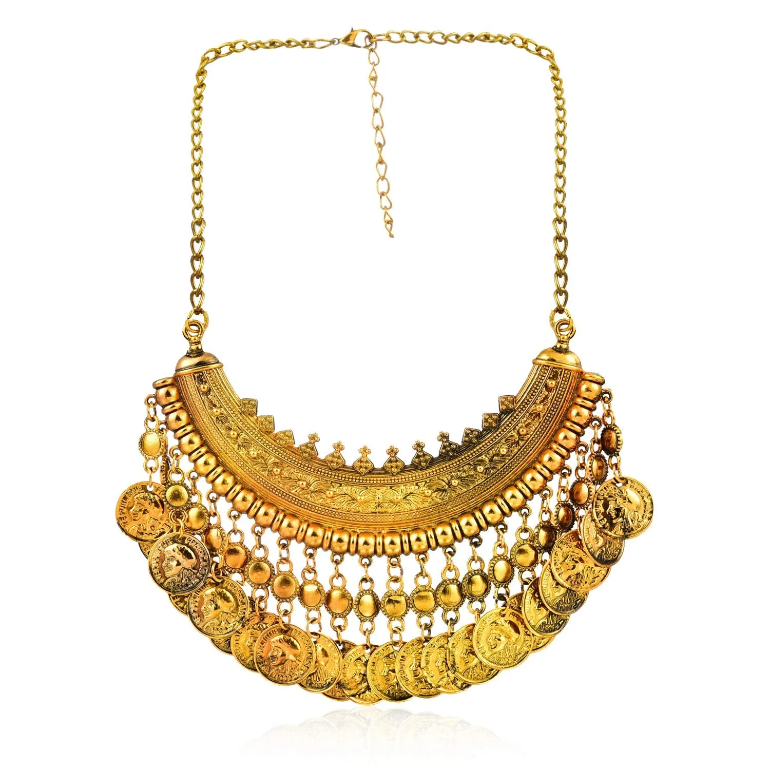 Yellow Chimes Indian Fusion Gold Necklace for Women And Girls