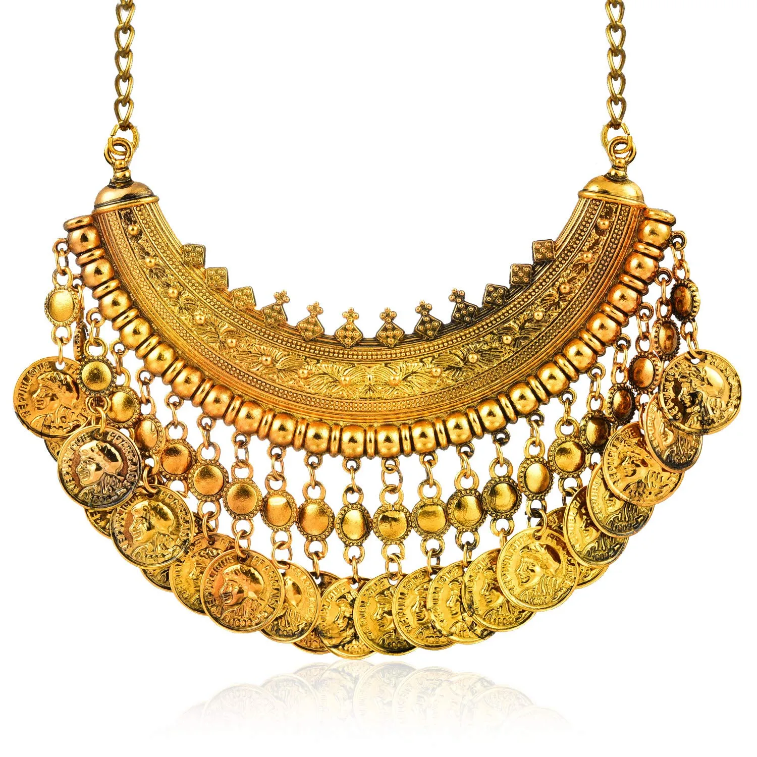 Yellow Chimes Indian Fusion Gold Necklace for Women And Girls