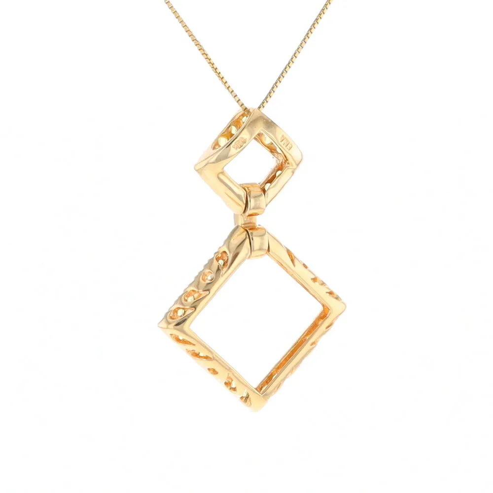 Yellow Sapphire Double Square Necklace