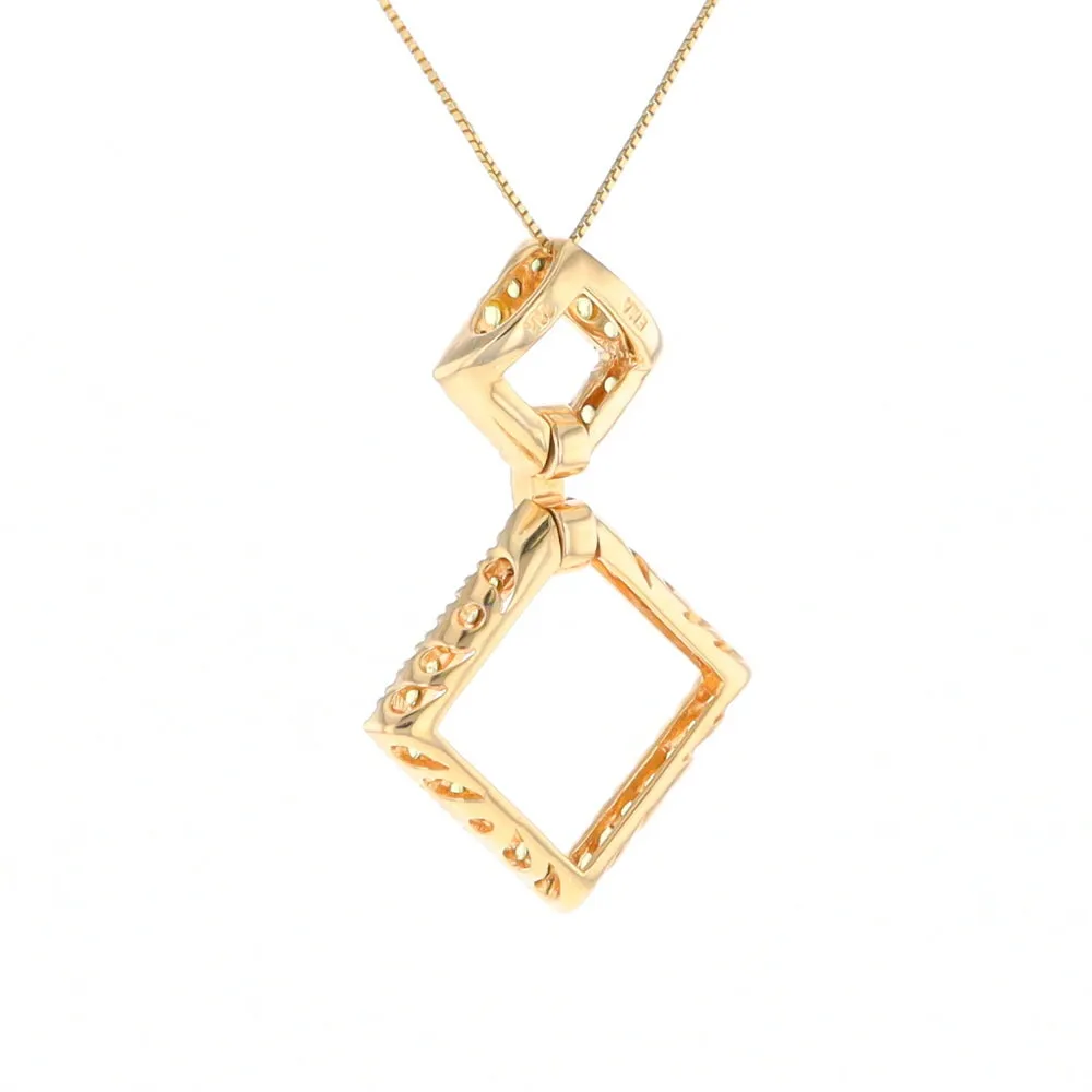 Yellow Sapphire Double Square Necklace