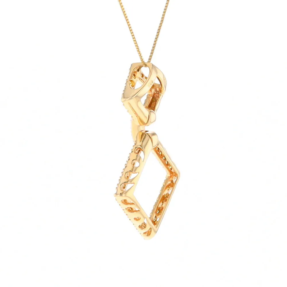 Yellow Sapphire Double Square Necklace