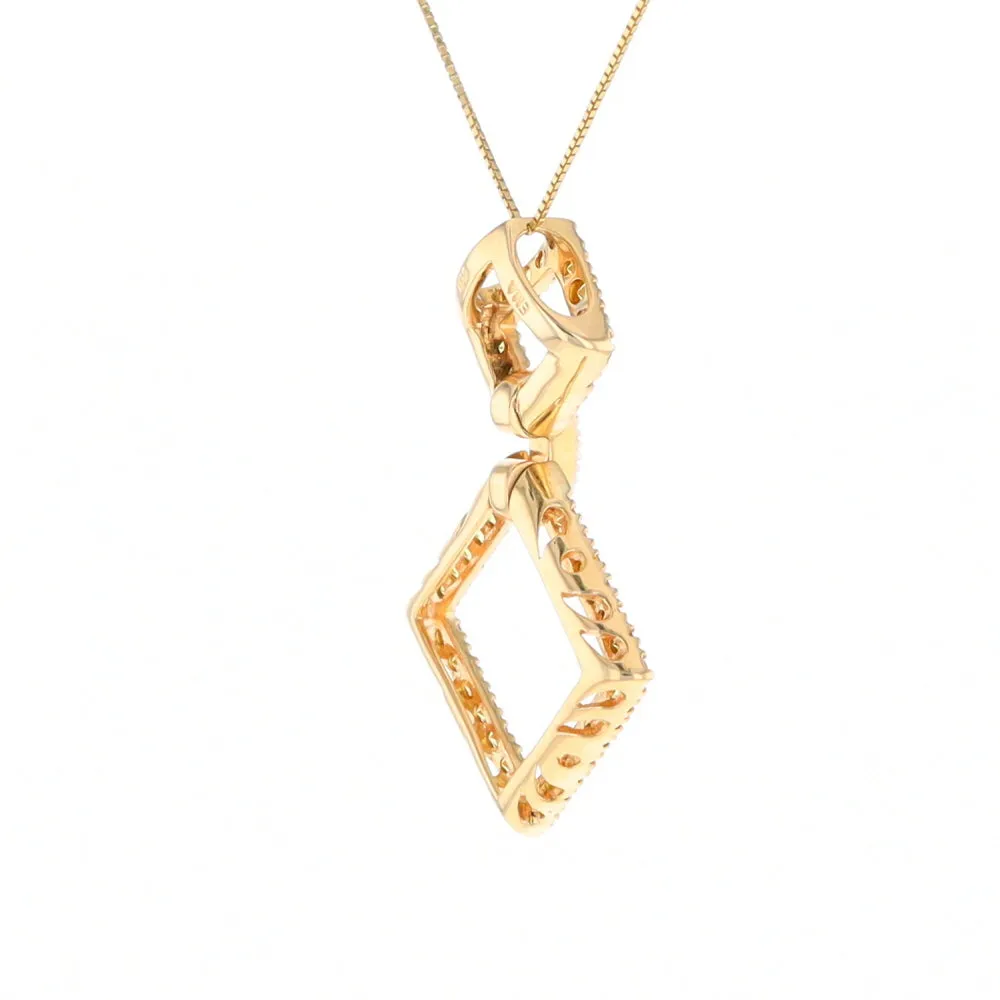 Yellow Sapphire Double Square Necklace