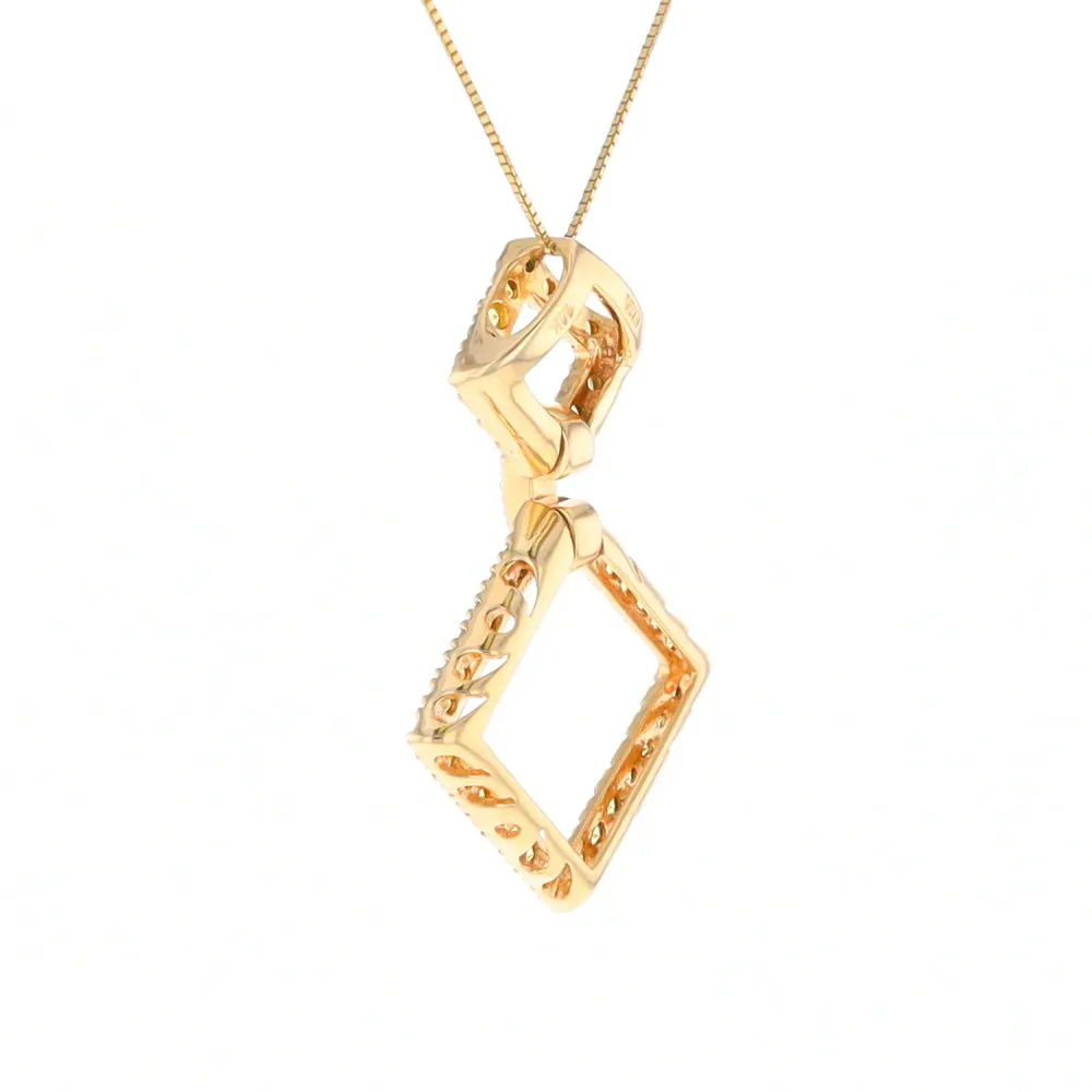 Yellow Sapphire Double Square Necklace