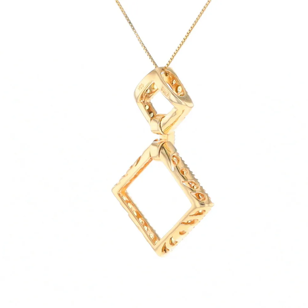 Yellow Sapphire Double Square Necklace